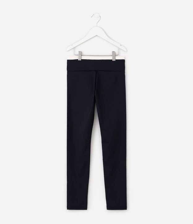Pantalón Legging en Poliamida con Cintura Contrastante Infantil - Talle 5 a 16 años 3