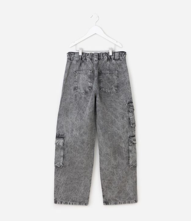 Pantalón Infantil Cargo Jeans con Bolsillos Laterales – Talle 5 a 14 años 3