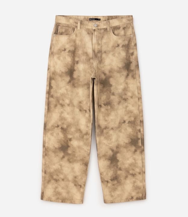 Pantalón en Sarga Super Baggy con Estampado Abstracto 5