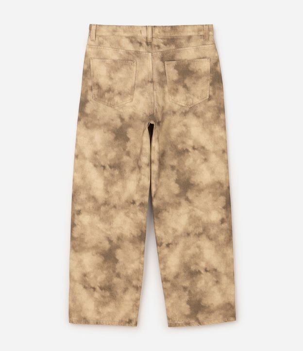 Pantalón en Sarga Super Baggy con Estampado Abstracto 6