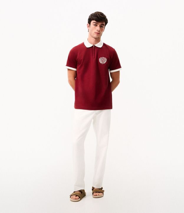 Polo Manga Corta Algodón Escudo Texturizado 2