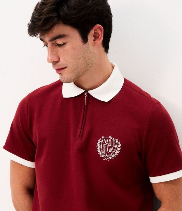 Polo Manga Corta Algodón Escudo Texturizado 4