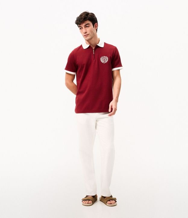 Polo Manga Corta Algodón Escudo Texturizado 5