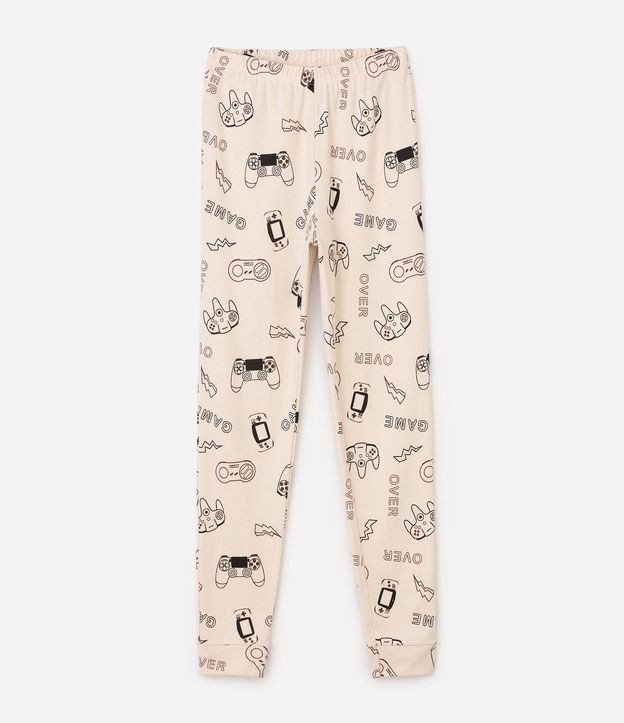 Pijama Infantil en Algodón con Estampado Gamer y Pantalón Estampada - Talle 7 a 16 años 4