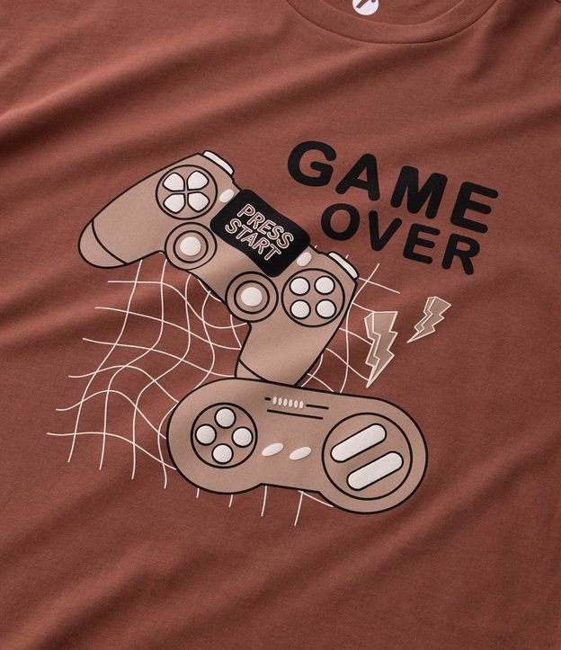 Pijama Infantil en Algodón con Estampado Gamer y Pantalón Estampada - Talle 7 a 16 años 5