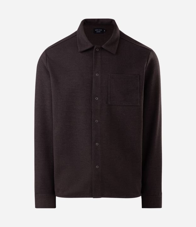 Camisa con Hilo Melange y Bolsillo 5