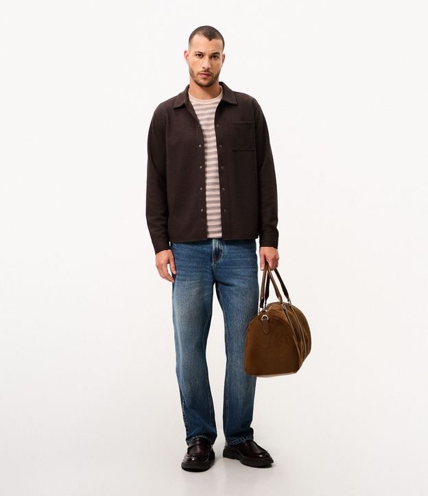 Camisa con Hilo Melange y Bolsillo 2