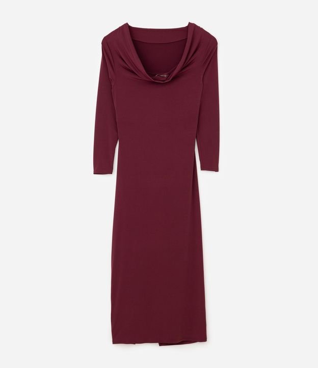 Vestido Midi en Poliamida con Fruncido Lateral y Escote Degagê Curve & Plus Size 6