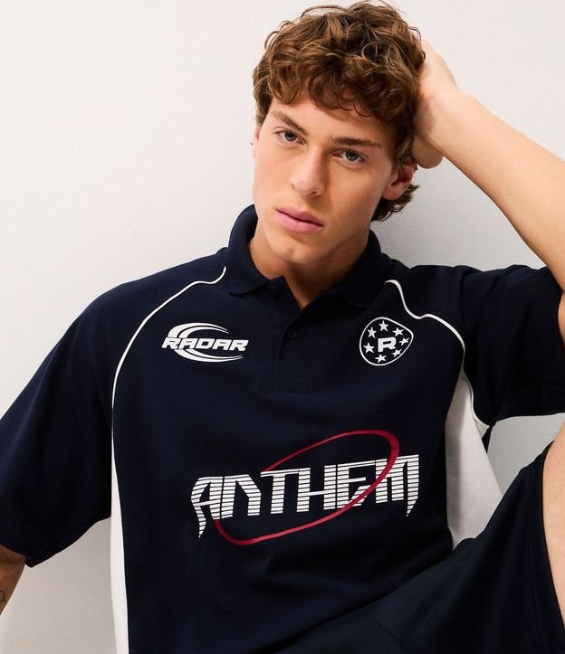 Remera Polo Boxy en Algodón Deportiva