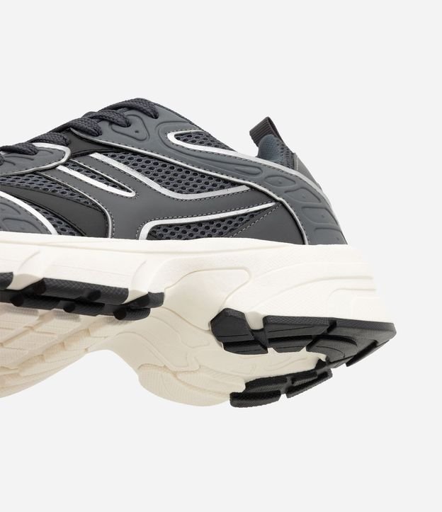 Championes Dad Sneaker Mix de Materiales Contrastantes 3