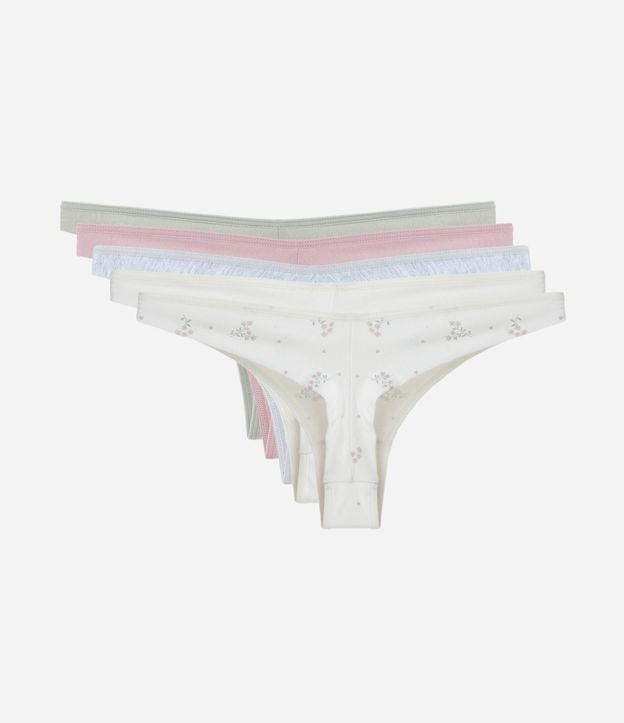 Kit 05 Bombachas Bikini Hilo Doble en Algodón 2