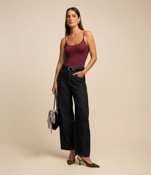 Blusa Musculosa Básica en Poliamida con Breteles Finos 2