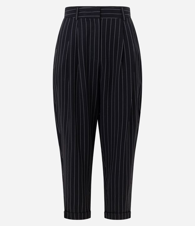 Pantalón Carrot Sastrería con Estampa Rayada 5