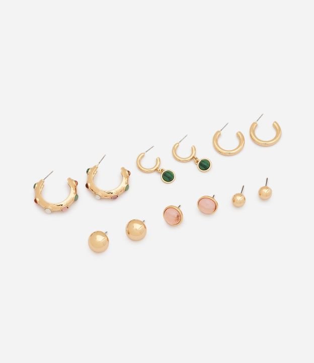 Kit de 06 Caravanas con Argollas Chatons y Caravanas Botón 2