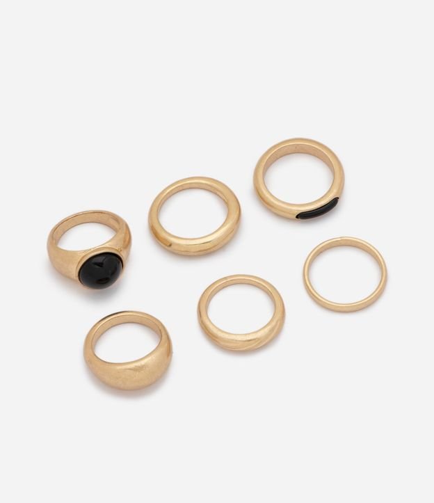 Kit de 06 Anillos con Detalles en Resina 3
