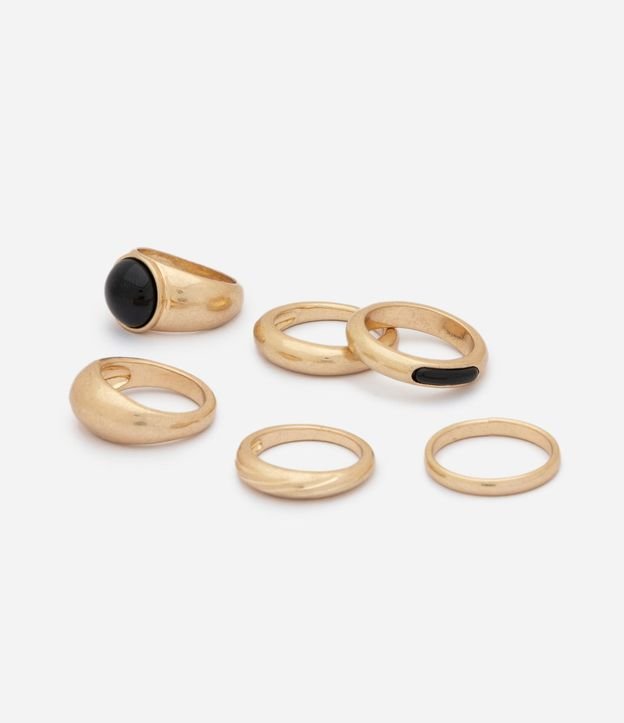 Kit de 06 Anillos con Detalles en Resina 4