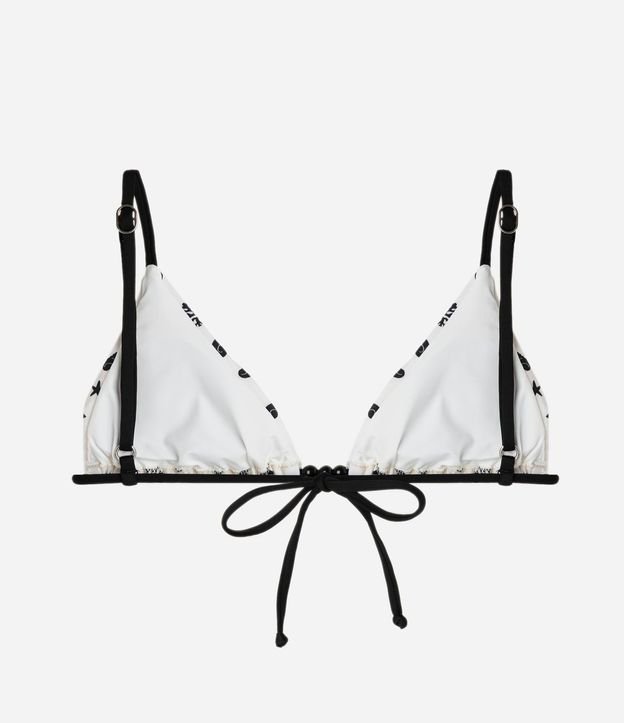 Bikini Top Triangular Fruncido en Microfibra con Estampa de Caracolas 2