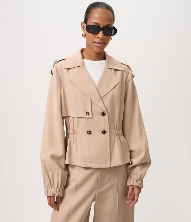 Campera Leve en Viscosa con Elástico en la Cintura