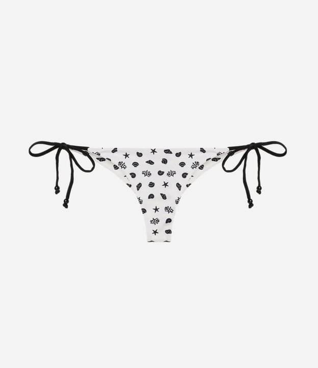 Bikini Bombacha Lazo en Microfibra con Estampado Caracolas