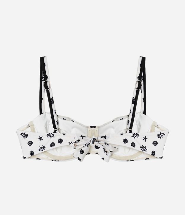 Bikini Top Media Taza en Microfibra con Estampado Caracolas 6
