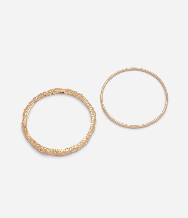 Kit de 02 Braceletes Bangle con Acabado Martillado