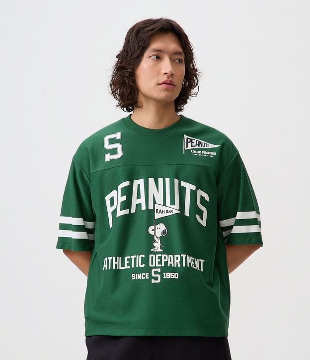 Remera Boxy en Algodón Peanuts Futbol Americano 1