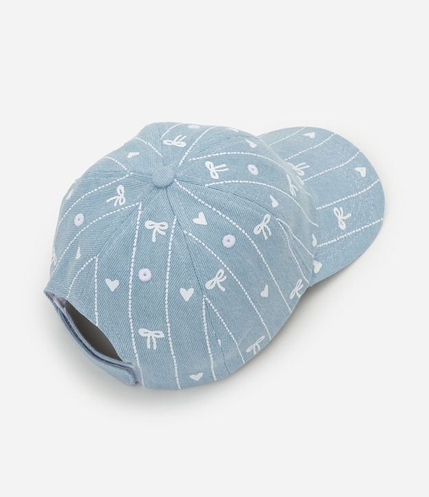 Gorra Infantil en Jeans con Estampa de Moñitas - Talle U 2