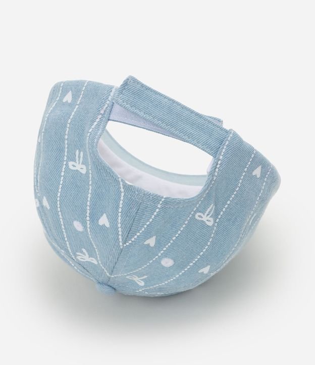 Gorra Infantil en Jeans con Estampa de Moñitas - Talle U 3