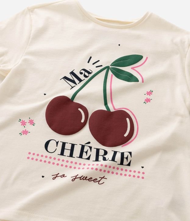 Remera Infantil en Algodón Slim con Estampado de Cereza - Talle 5 a 16 años 6