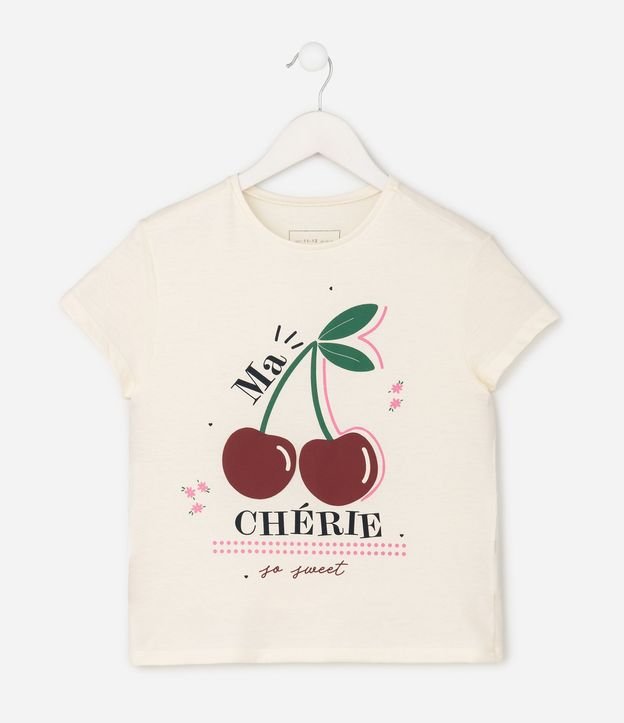 Remera Infantil en Algodón Slim con Estampado de Cereza - Talle 5 a 16 años 7