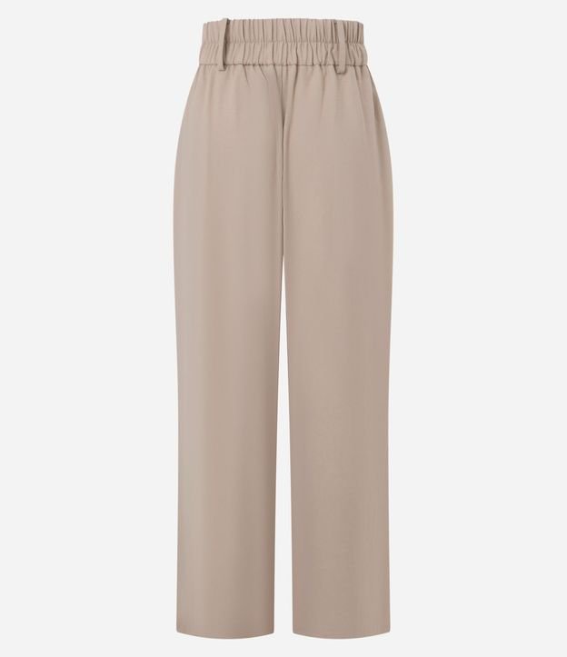 Pantalón Wide Leg en Viscosa con Cintura Alta y Botones Delanteros 6