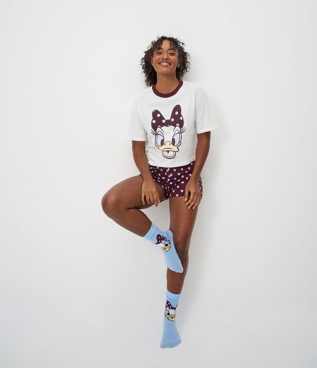 Pijama Corta en Algodón con Estampado Temática Daisy 1
