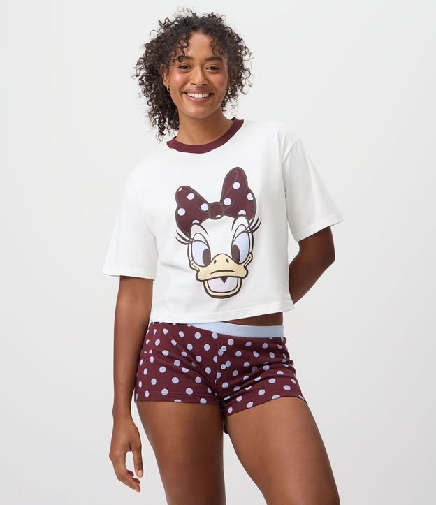 Pijama Corta en Algodón con Estampado Temática Daisy 3