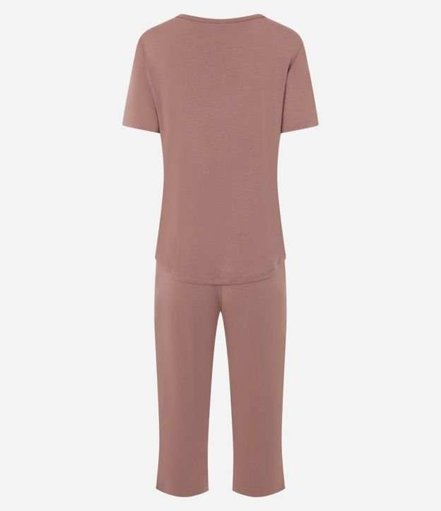 Pijama Largo en Viscolycra con Detalle en Encaje 7