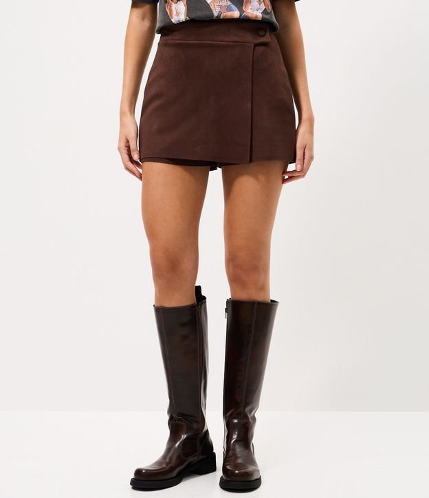 Short Pollera en Gamuza con Traspase Delantero 2