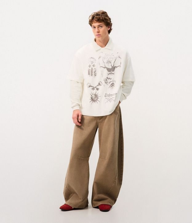 Remera Oversized Estampado Elementos Gráficos 2