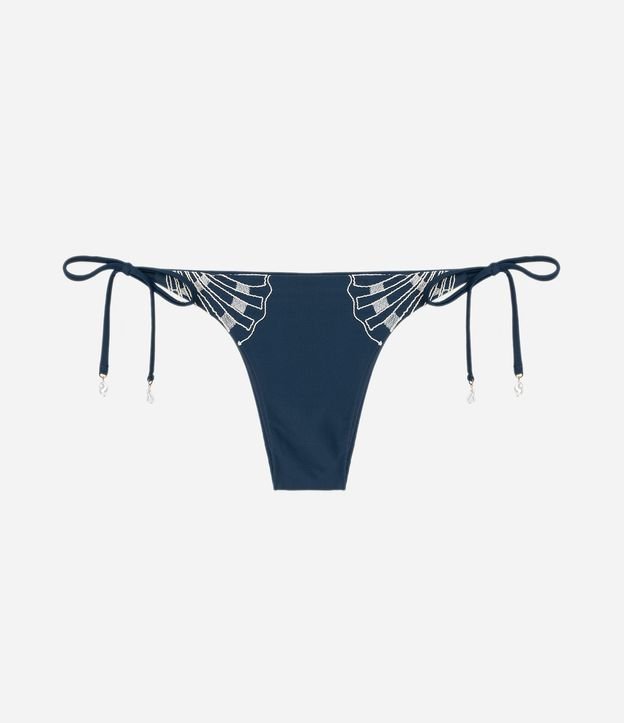 Bikini Bombacha Lazo con Bordado de Caracolas 1