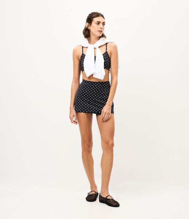 Short Pollera Deportivo en Microfibra con Estampa de Lunares 6
