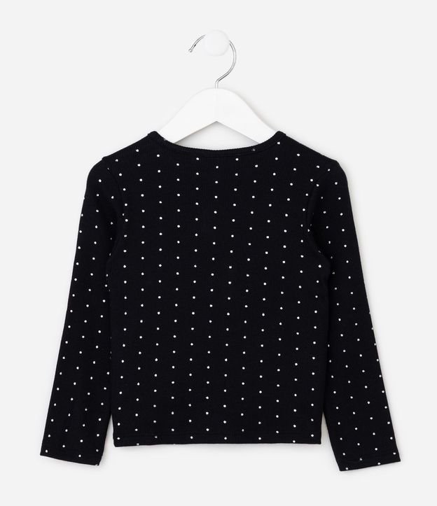 Blusa Slim Infantil en Rib con Brillo de Lunares – Talle 1 a 6 años 3
