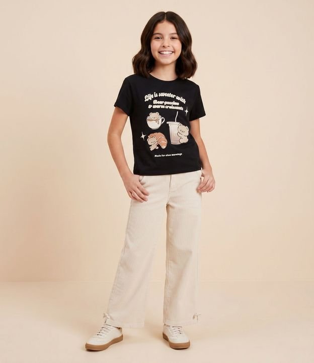 Remera Slim Infantil con Estampado Osito – Talle 5 a 16 años