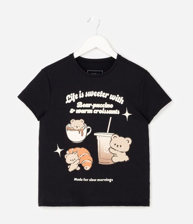 Remera Slim Infantil con Estampado Osito – Talle 5 a 16 años 2