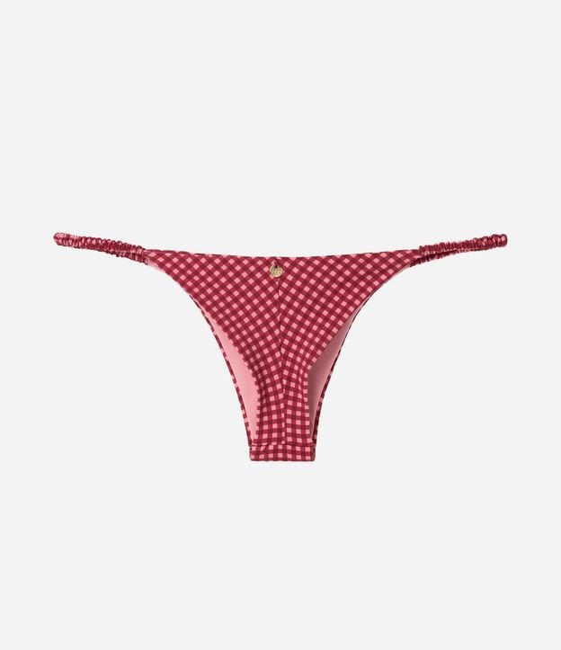 Bikini Bombacha Colaless con Estampado de Cuadros Vichy 6