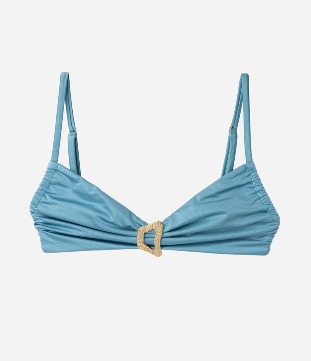 Bikini Top Bandeau con Adorno Metálico Central 5