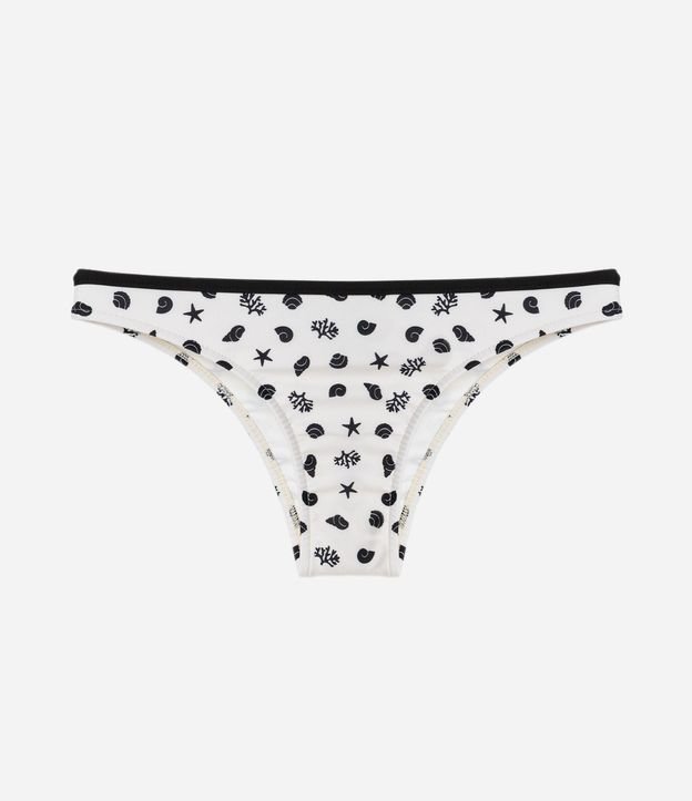 Bikini Bombacha Básica en Microfibra con Estampado Caracolas 5