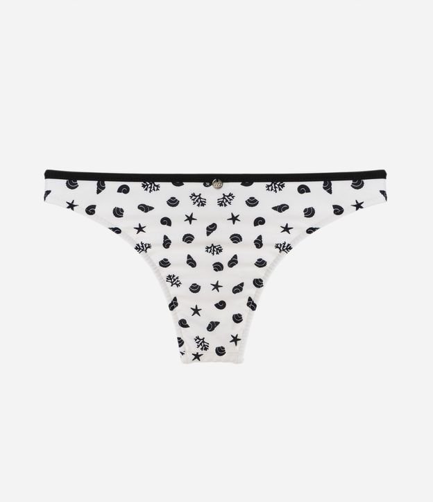 Bikini Bombacha Básica en Microfibra con Estampado Caracolas 6