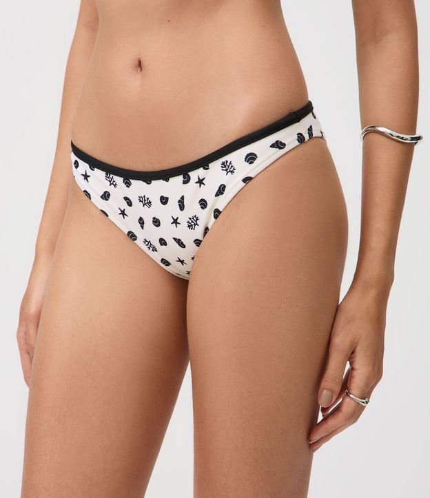 Bikini Bombacha Básica en Microfibra con Estampado Caracolas 2