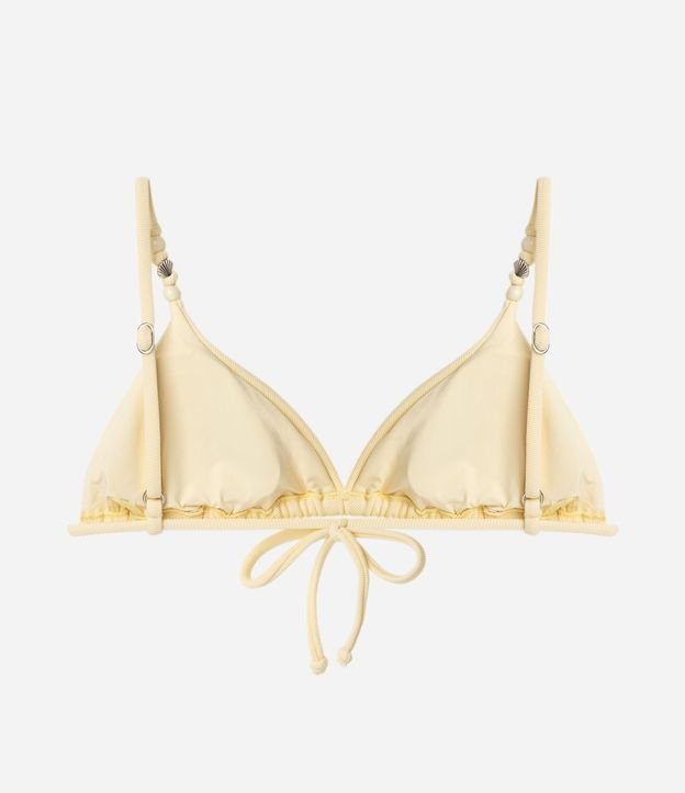 Bikini Top Triangular Fruncido Canelado con Adornos de Caracolas 6