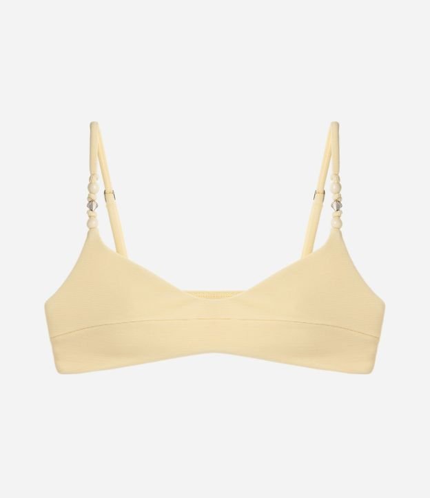 Bikini Top Bandeau Canelado con Adornos de Caracolas 5