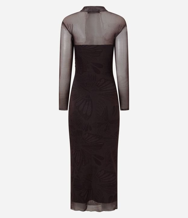 Vestido Midi en Tule con Estampado Farfalla 6