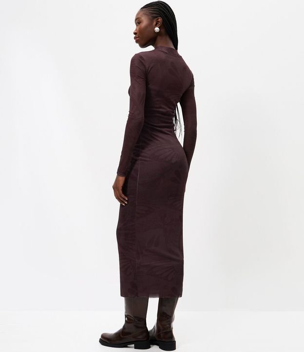 Vestido Midi en Tule con Estampado Farfalla 4